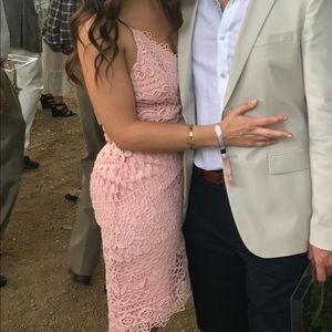 Pink ASTR lace dress